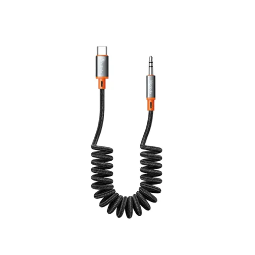 کابل تبدیل فنری USB-C به جک 3.5 میلی متری مک دودو مدل CA0900 طول 1.8 متر با گارانتی 12 ماهه شرکتی