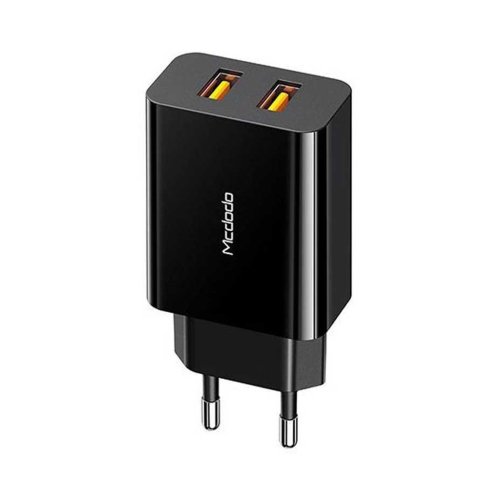 شارژر دیواری 18 وات مک دودو مدل Mcdodo CH-8910 با 2 خروجی USB با گارانتی 18 ماهه شرکتی