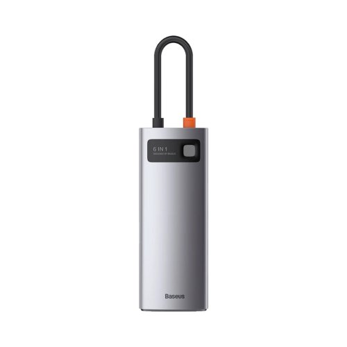 هاب 6 پورت USB-C باسئوس مدل Baseus Metal Gleam CAHUB-CW0G با گارانتی 24 ماهه شرکتی