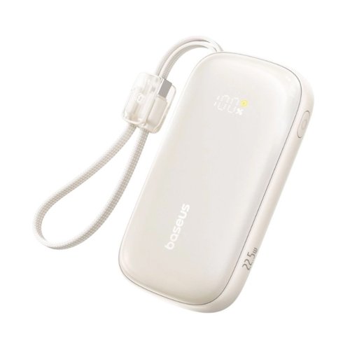 پاوربانک 10000 میلی آمپر باسئوس 22.5 وات مدل Baseus EnerFill FC21 Qpow 3 Ultra به همراه کابل جداشونده با گارانتی 24 ماهه شرکتی