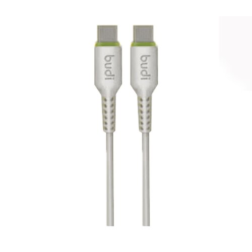 کابل فست شارژ USB-C به USB-C بودی مدل Budi DC158TT10 توان 65 وات طول 1 متر با گارانتی ۱۸ ماهه شرکتی (۶ ماه تعویض)