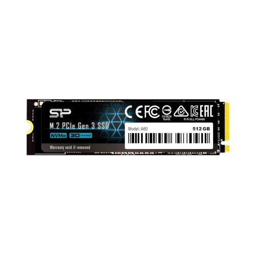 حافظه اس اس دی اینترنال 512 گیگابایت سیلیکون پاور مدل Silicon Power M.2 A60 Int با گارانتی 60 ماهه شرکتی
