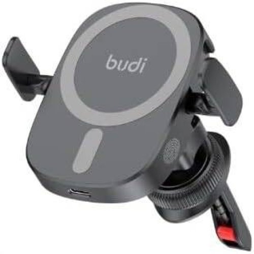 پایه نگهدارنده و شارژر 15 وات بی سیم موبایل بودی مدل Budi CM570B با گارانتی ۱۸ ماهه شرکتی (۶ ماه تعویض)