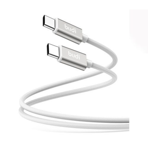 کابل شارژ کنفی ‌USB-C به ‌USB-C بودی مدل Budi DC103TT30W توان 30 وات طول 3 متر با گارانتی ۱۸ ماهه شرکتی (۶ ماه تعویض)