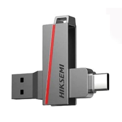 فلش مموری 128 گیگابایت هایک سمی مدل Hiksemi Dual Slim E307C U3 USB 3.2 با گارانتی 60 ماهه شرکتی