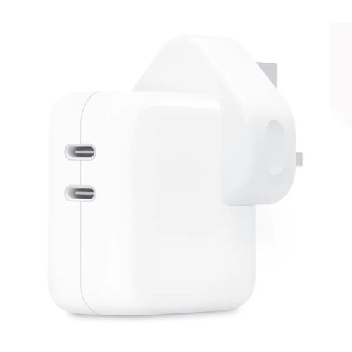 شارژر دیواری 35 وات اپل سه پین مدل Apple A2676 با دو خروجی USB-C با گارانتی 18 ماهه شرکتی