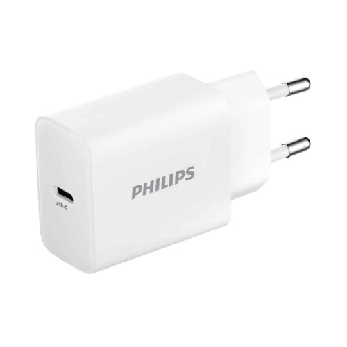 شارژر دیواری 20 وات فیلیپس مدل Philips DLP2629CW با یک خروجی USB-C با گارانتی 24 ماهه شرکتی