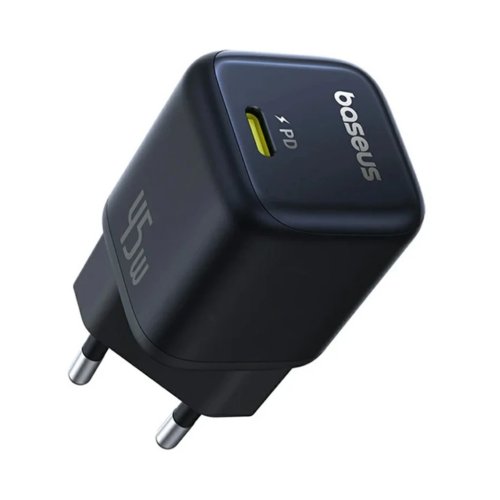 شارژر دیواری فست 45 وات باسئوس مدل Baseus PicoGo GaN با 1 خروجی USB-C با گارانتی 24 ماهه شرکتی