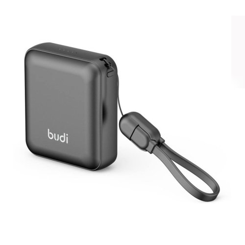 پاوربانک 10000 میلی آمپر بودی توان 22.5 وات بودی مدل Budi PB092B با 1 پورت خروجی و کابل USB-C با گارانتی ۱۸ ماهه شرکتی (۶ ماه تعویض)