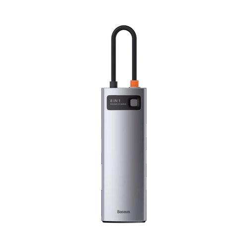 هاب 8 پورت USB-C باسئوس مدل Baseus Metal Gleam CAHUB-CV0G با گارانتی 24 ماهه شرکتی