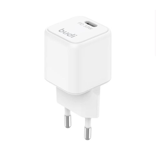 شارژر دیواری 33 وات بودی مدل Budi AC018EW با خروجی USB-C با گارانتی ۱۸ ماهه شرکتی (۶ ماه تعویض)